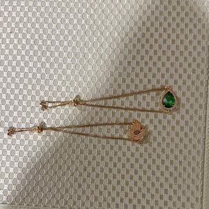 Elegant Green and Gold Bracelet Set